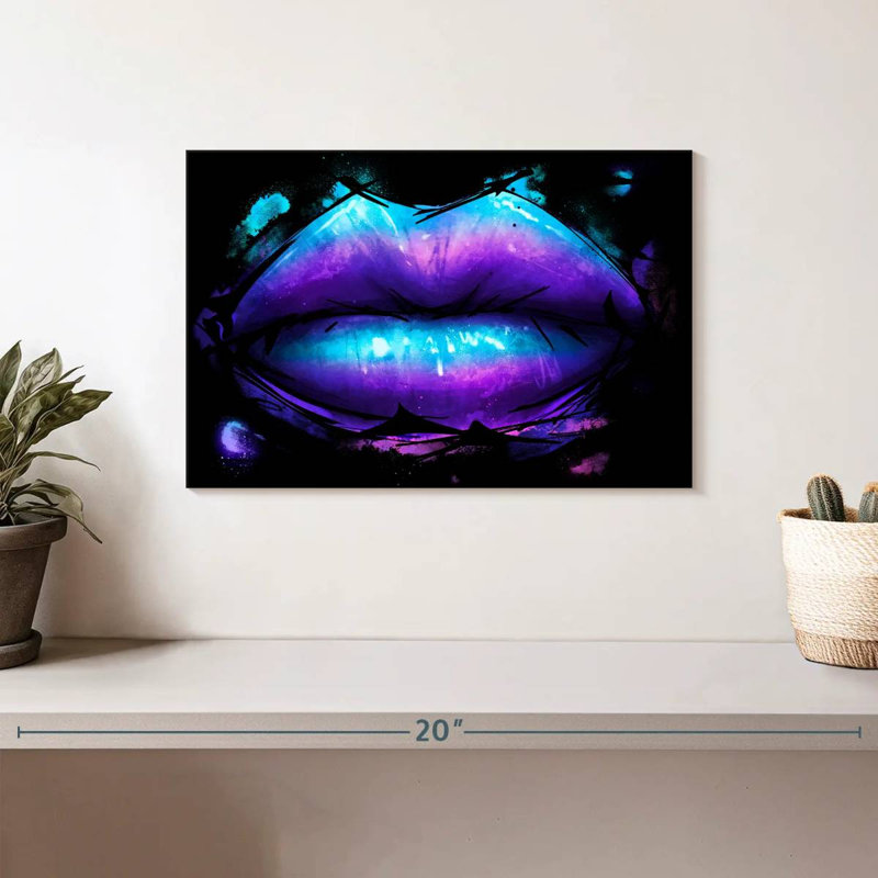 Shuttleworth Ombre Ultraviolet Lips, 8" H x 12" W