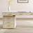 Gray White Rock Slab Three Drawers Computer Desk-712666512