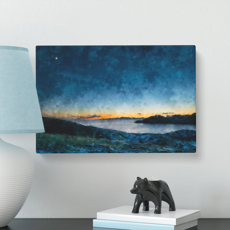 Moon Rising Over Lofoten - Wrapped Canvas, 40cm H x 60cm W x 3cm D
