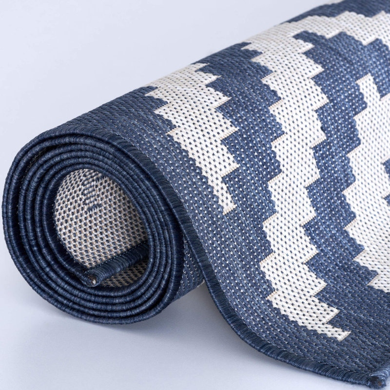 Ecology Collection Geometric Indoor / Outdoor Area Rug, Rectangle 160 x 230cm