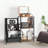 Multi-Function Brown And Black Record Player Stand With Large Vinyl Storage