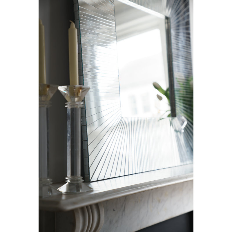 Chriopher Flat Wall Mirror, 60cm H x 60cm W, Black