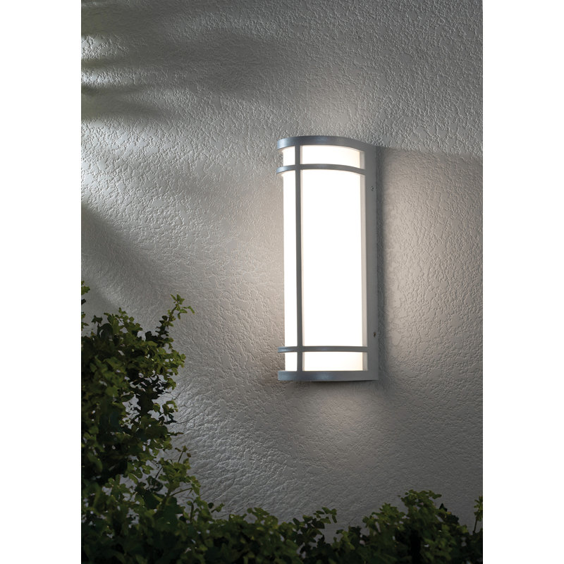 Applique murale d'extérieur à DEL Hyler, H 16 po x l 6 po x P 5,50 po, Gris texturé