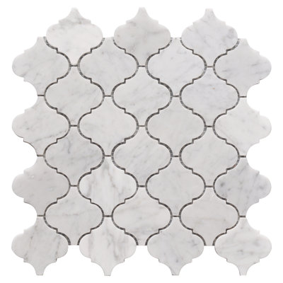 Carrara Lantern 12" x 12" Mosaic Wall & Floor Tile