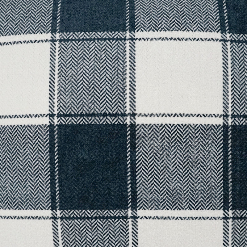 Coussin Saxony, Carré 24 po, Bleu / blanc
