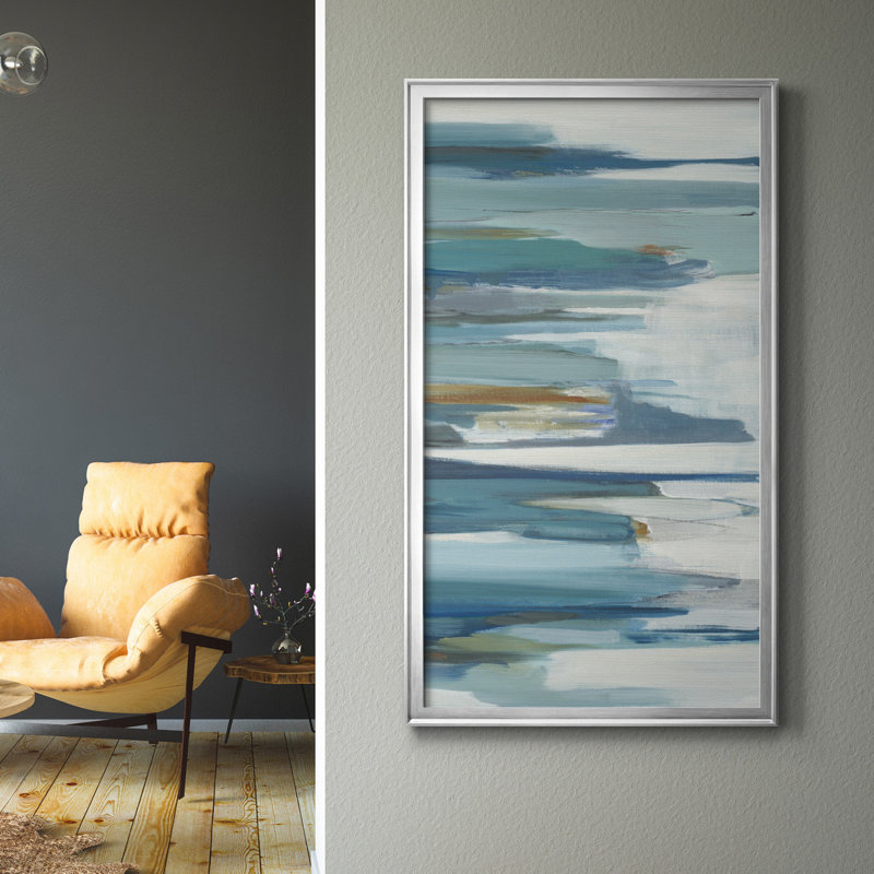 Boom Times VI - reproduction d'art, H 14,5 po x l 26,5 po x P 1,5 po, Toile encadrée argentée, Pas de tapis