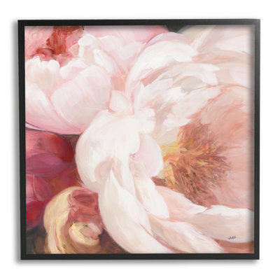 Peinture de pivoines roses en grappe à bord souple par Julia Purinton - Peinture