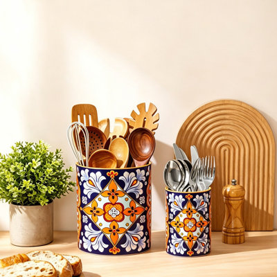 Ceramic / Porcelain Round Utensil Crock