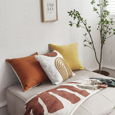 Coussin abstrait 18 po x 18 po