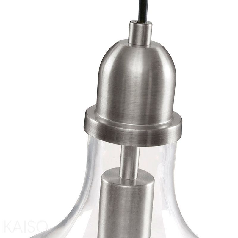 Luminaire suspendu en forme de cloche, Silver, 95.5" H x 9" W x 9" D