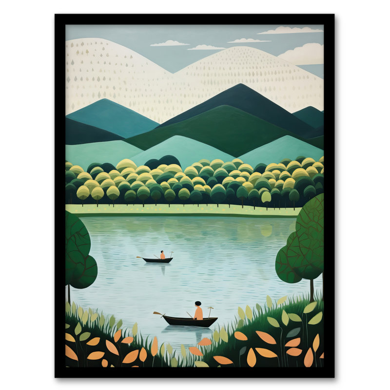 The Boating Lake Scenic Boat Ride In Tranquil Waters - Single Picture Frame Print