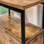 Rustic Industrial 2 Drawer Side Table, End Sofa Bedside Tables, Living Room Furniture