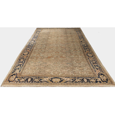 One-of-a-Kind 11'2 X 18' Before 1900 Rectangle Cotton and Wool Area Rug in