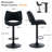 Swivel Faux Leather Upholstered Barstools Adjutable Height Counter Stool with Metal Frame-1715717214