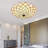 20" Vintage Flush Mount Lighting with Handmade Tiffany Lampshade