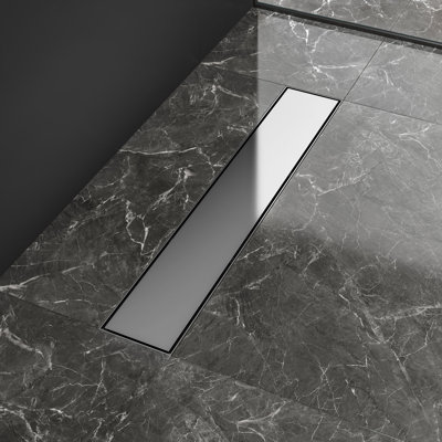 24" Modern Shower Linear Drain Polished Gold