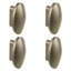 Plastic, Wood And Metal Door Handles & Knobs White Plastic Ovals Handle-651602487