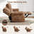 84.65'' Wide Faux Leather Nailhead Electric Reclining Sofa With USB & Type-C Ports, Vintage Style-2013670921