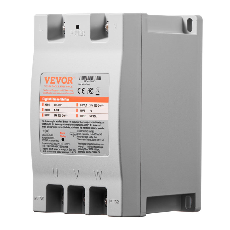 Convertisseur triphasé 2HP 7A 220V monophasé à 3V 220V-240V entrée / sortie