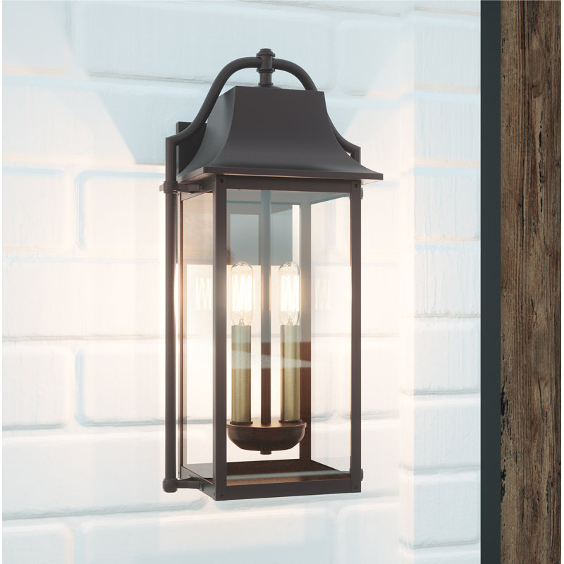Lanterne murale d’extérieur en bronze Western Guillotte, H 18,5 po x l 9 po x P 8,25 po