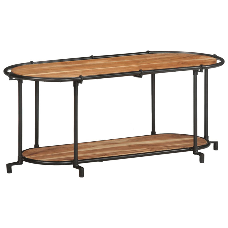 Unfinished TV Stand for TVs up to 24", Brown / Black