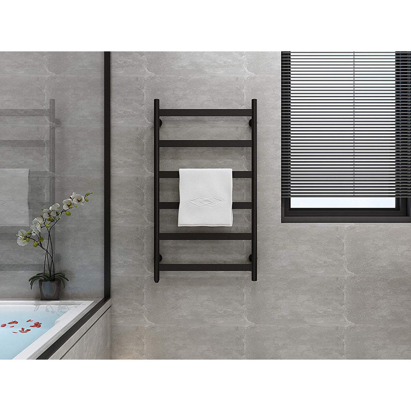 Chauffe-serviettes électrique mural Heatgene, Noir mat