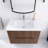 30'' Wall-Mounted Single Bathroom Vanity With Integrated Ceramic Top-1132048181