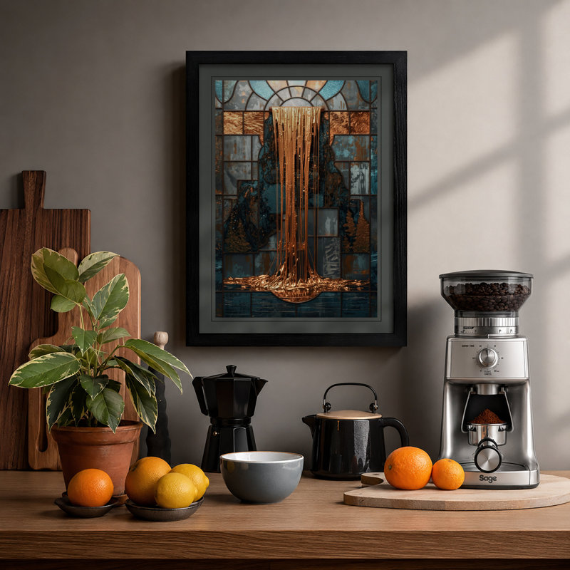 Molten Metal Reverie Surrealism - Print, A1 - 84.1 x 59.4 cm, Black