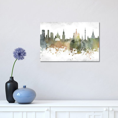 Moscow Skyline by WallDecorAddict - Wrapped Canvas Print