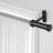 Aresha 1" Dia. Curtain Rods Adjustable Length Single Curtain Rod Black for Ceiling/Wall Mounting-848025303