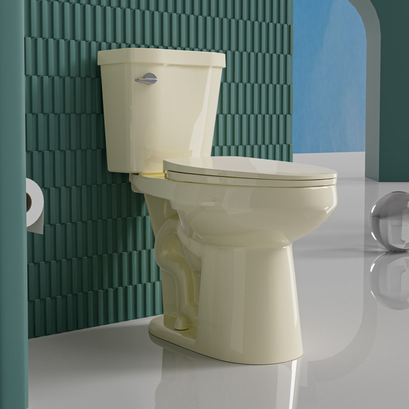 Toilette allongée deux pièces de 19 po de hauteur ADA pour personnes âgées, tornade simple 1,28 GPF, carte 1000 g, os, Os