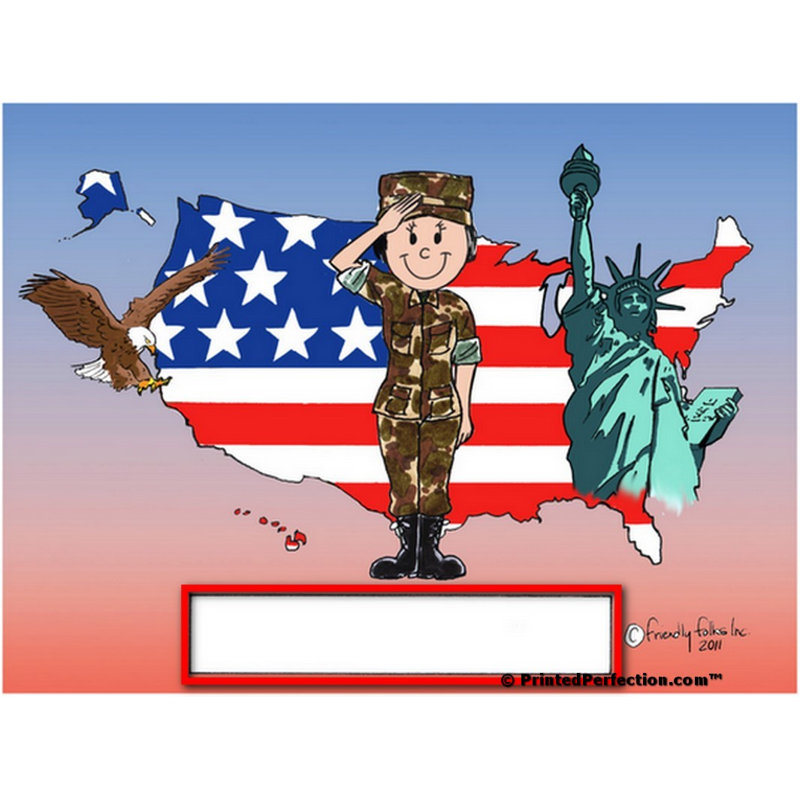 Armée américaine personnalisée - aimant en bois pour femme - excellent cadeau!, Oui