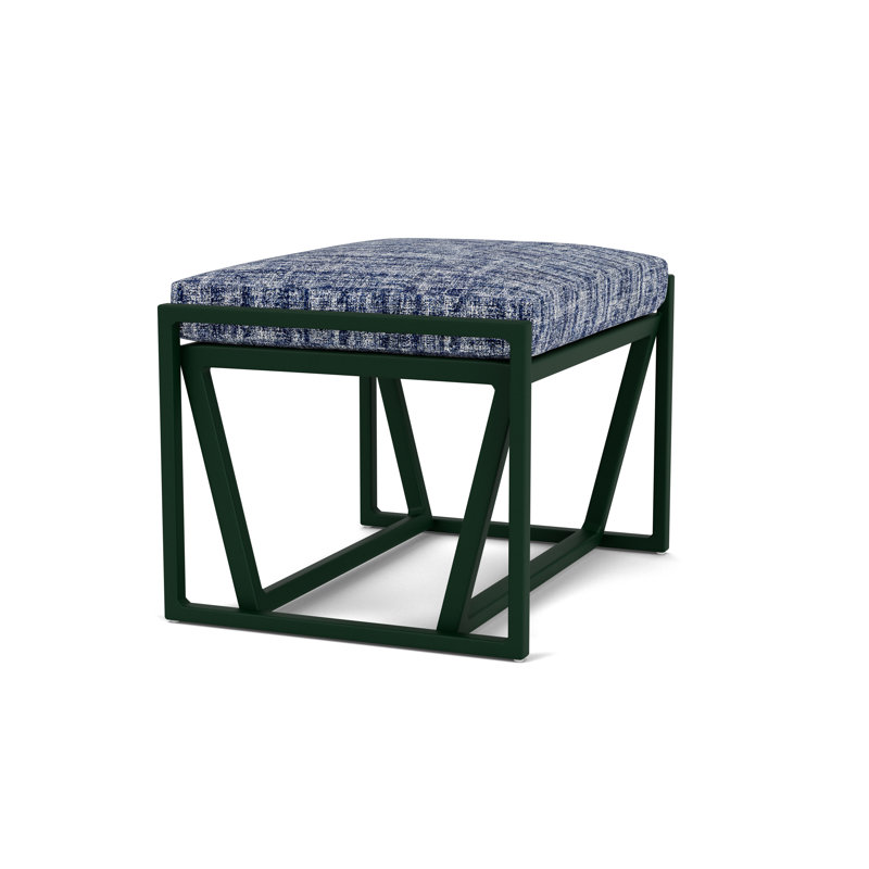 Summit Outdoor Ottoman, Woodland, Visions Cobalt