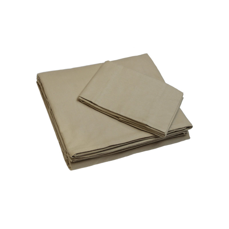 100% Cotton Standard Sheet Set, Twin Sheet Set + Fitted Sheet + 1 Pillowcase