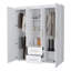 Armoire blanche 2 portes tout-en-un