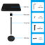 Table d'appoint avec base en pierre blanche et surface noire-111780110-111780106-111780107