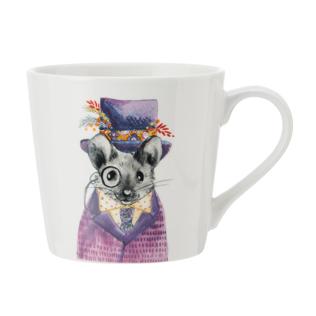 Mikasa x Tipperleyhill Mouse Print Fine China Mug, 380ml