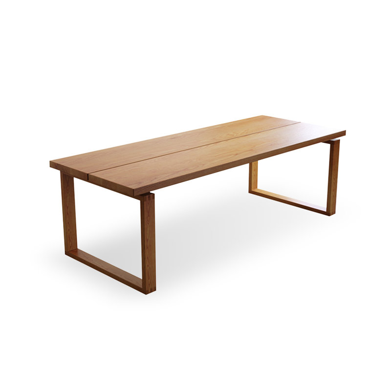 Table de salle à manger rectangulaire en bois massif brun, H 29,53 po x L 70,87 po x l 31,5 po