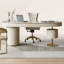 Bureau double caisson en pierre avec tiroirs-791918921-791918918