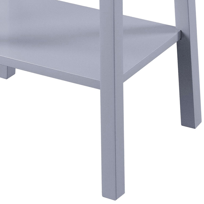 Rectangular Grey End Table For Living Room With Style 17 In. Package Width Practical Storage