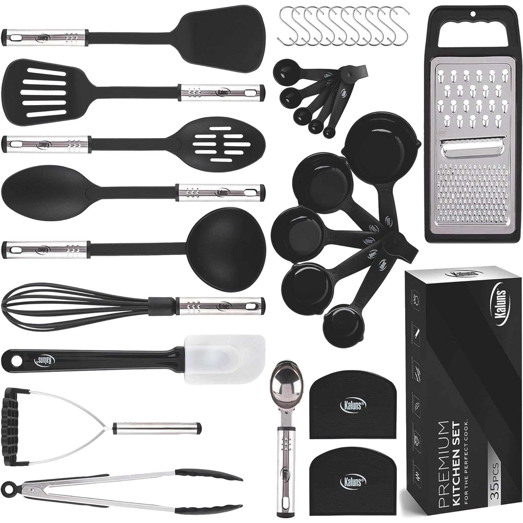 Textiles Hub 35 Piece Cooking Utensil Set with Utensil Crock Wayfair