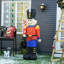 Soldat gonflable casse-noisette de Noël 6 pi avec canne en bonbon, décoration extérieure de jardin gonflable