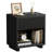 Adkins 24” W End Table With Storage And Charging Station, Solid Wood Side Table With Shelf-987423629-987423619