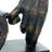Polystone Weathered Patina Linked Hands Decorative Sculpture with Block Base and Gold Accents