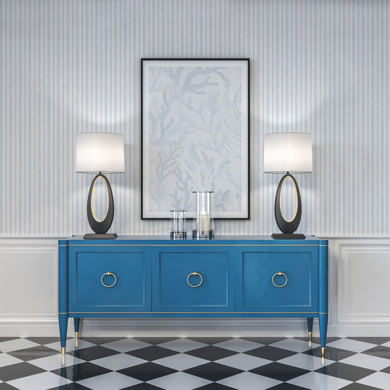 Juba 16.5' L x 20.5" W Wallpaper Roll, Blue