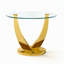 Table de salle à manger 38,9 "pour 2 à 4 personnes, table en verre transparent, table à manger ronde moderne pour cuisine, salle à manger, appartement-552594781-552594783