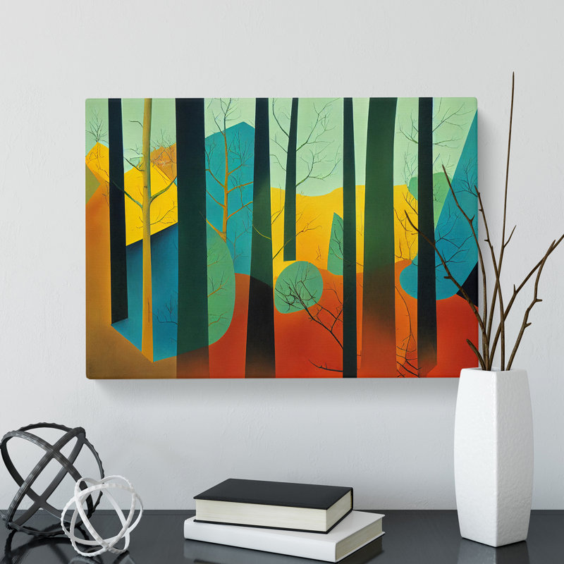 Soulful Abstract Forest - Wrapped Canvas, 35cm H x 50cm W x 3cm D