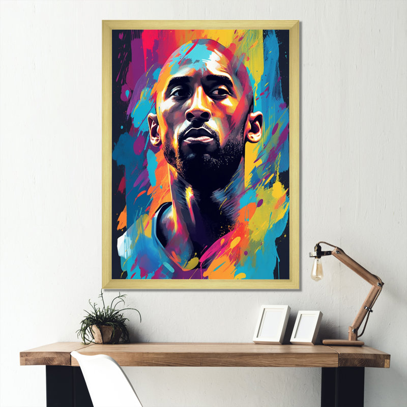 «Kobe Memory II», reproduction sur toile, H 44 po x l 34 po x P 1,5 po, Encadrement doré