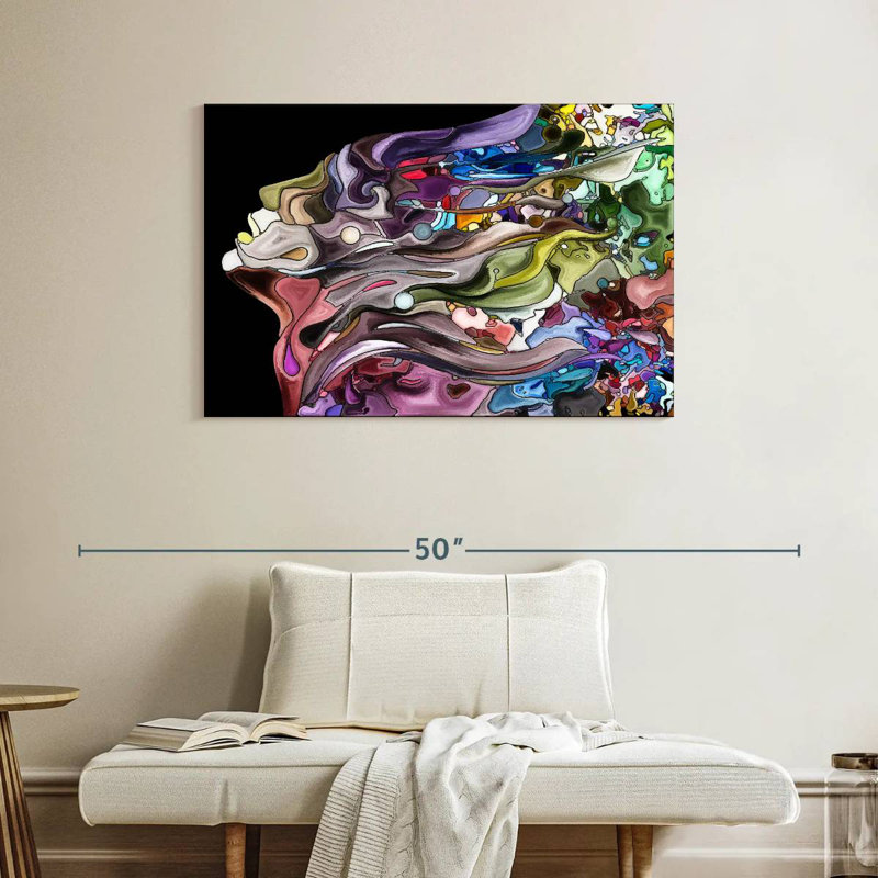 Leisha Fragmented Profile Abstract, 26" H x 39" W