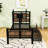 Twin Size Platform Bed with Rotatable TV Stand and Storage Drawers